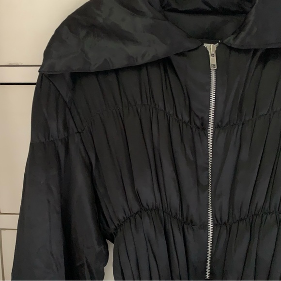 Sharagano Jackets & Blazers - Sharagano Paris Black Puffer Coat Cinched Waist Wool Cashmere
